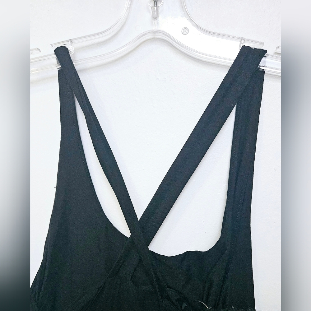 Eileen Fisher CRS Back Rayon Flare Stretch Crepe Black Slip On Dress  Small Nwt - Picture 8 of 11